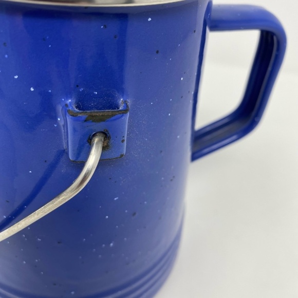Blue Speckled Enamel Coffee Pot - Picture 5 of 8